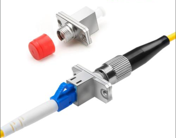 Industrial-grade optical fiber patch cord flange 